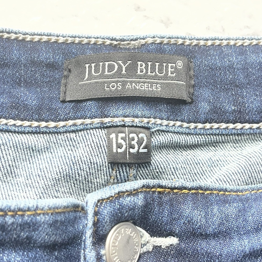 Judy Blue Wide Leg Denim Jeans Women's 15/32 Stretch JB82503DK-CO Button Fly - Picture 3 of 6